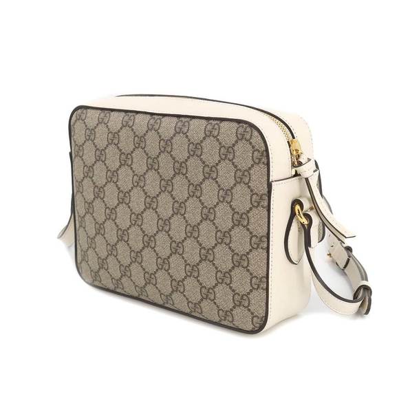 Gucci Horsebit 1955 Small Shoulder Bag GG Supreme Leather White Beige Brown - Picture 3 of 7